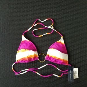 💖💖NWT RALPH LAUREN STRIPED TIE DYE BIKINI TOP (XS)